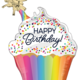 Balloons Everywhere Shape Birthday Confetti Sprinkle Cupcake Balloon 31"