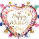 Balloons Everywhere Mother's Day Satin Colorful Watercolor Balloon 27"