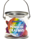 Two's Company Penguins crayons in Paint Jar