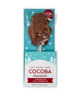 Two's Company Christmas Milk Chocolate Cocoba Lollipop - Santa
