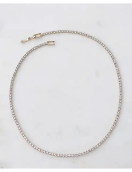 The Lucky Collective CZ Tennis Necklace - Gold