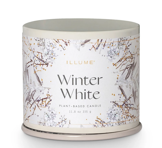 Illume Winter White Vanity Tin Candle