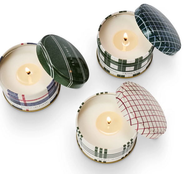 Illume Balsam & Cedar Noble Holiday Tin Trio Gift Set