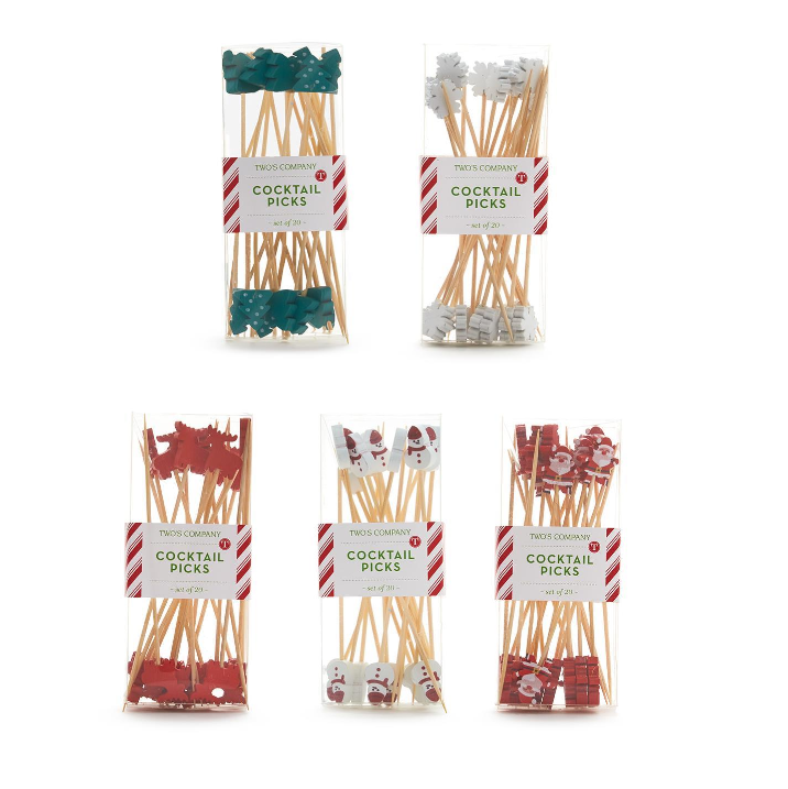 Two's Company Cocktail Hours Cocktail Picks in Gift Box