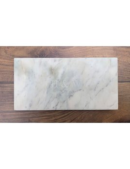 8 Oak Lane Personalized Small White Marble Cheese Board