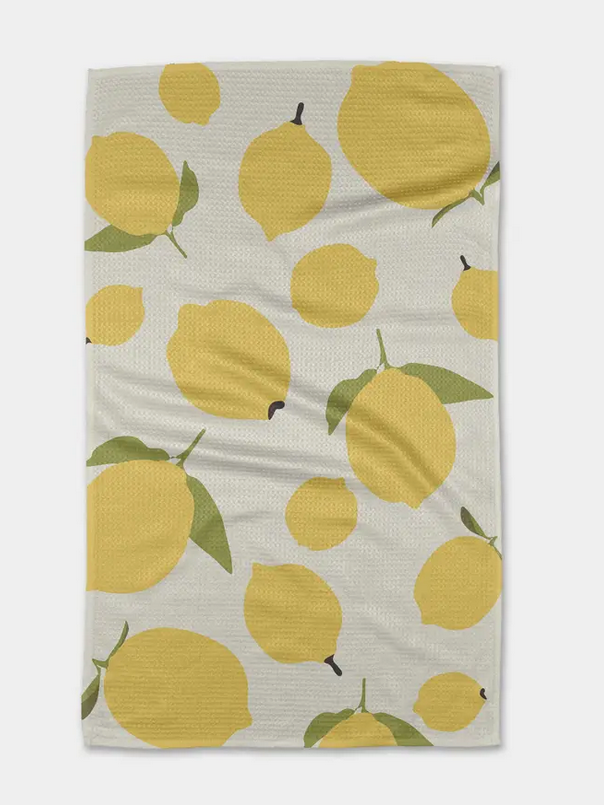Geometry Sunny Lemons Kitchen Towel