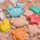 Fun Little Toys 12Pcs Beach Sand Toys Set, Foldable Beach Bucket