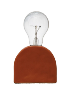Bloomingville Stoneware Table Lamp w/ Inline Switch, Terra-cotta Color