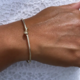 Milie Jewels 18k Minimalist Single Knot Bangle