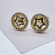 Milie Jewels 18k Gold Filled Star Inside Circle Stud Earrings