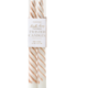 Paddywax Cypress & Fir Twisted Tapers 10" - Metacllic Ivory
