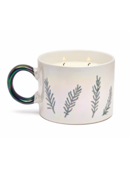 Paddywax Cypress & Fir 8oz Ceramic Mug w/ Handle -White