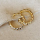GoldFi 18k Gold Filled Croissant Clicker Earrings