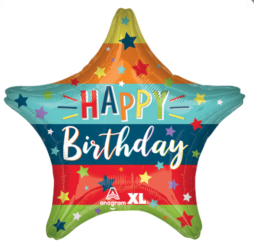 Balloons Everywhere Birthday Stars & Stripes Balloon