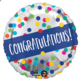 Balloons Everywhere 18" Congratulations Silver Dots Balloon