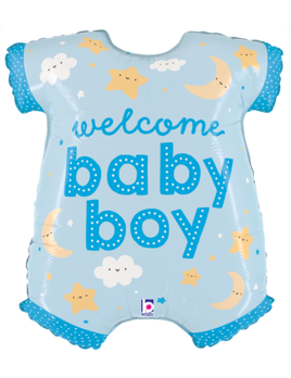 Balloons Everywhere 26" Inch Baby Boy Onesie Balloon