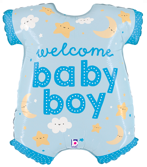 Balloons Everywhere 26" Inch Baby Boy Onesie Balloon