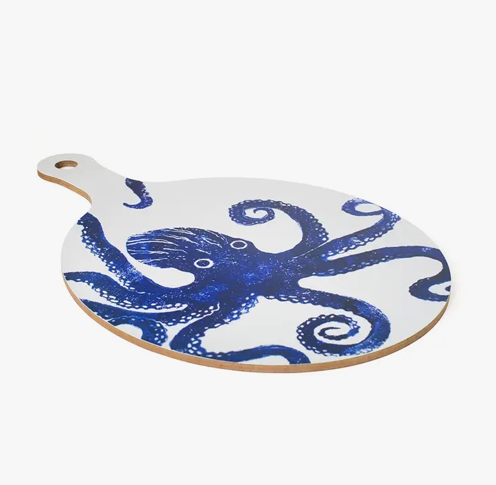 BlissHome Creatures Chopping Board Octopus Blue