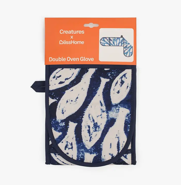 BlissHome Creatures Shoal Fish Oven Gloves | Blue Fish Oven Mitts