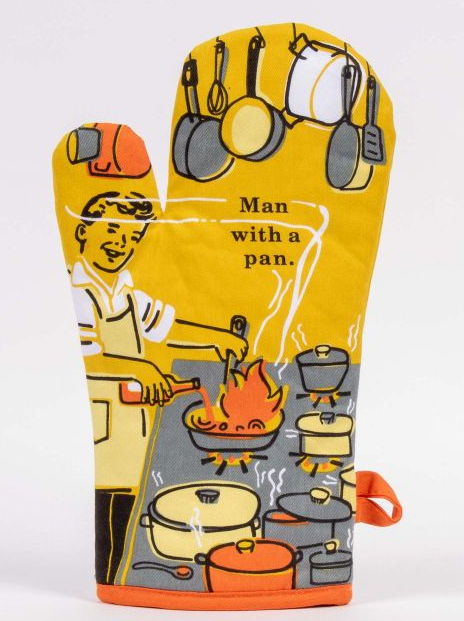 Blue Q Man With A Pan Oven Mitt