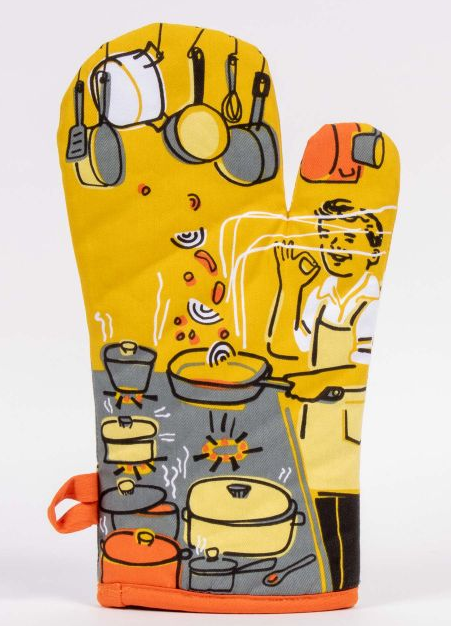 Blue Q Man With A Pan Oven Mitt