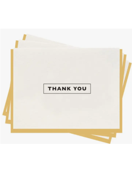 Dahlia Press Thank You Box - Set Of 6 Letterpress Cards