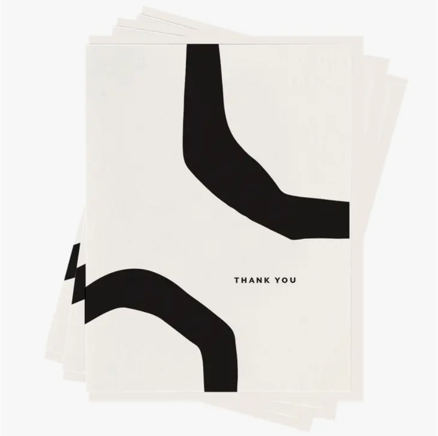 Dahlia Press Shape - Box Set of 6 Letterpress Thank You Cards