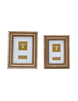 Two's Company Gold Fern Photo Frame