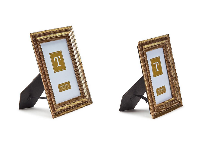 Two's Company Gold Fern Photo Frame