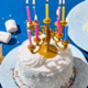 Two's Company Candelabra Cake Topper with Candles
