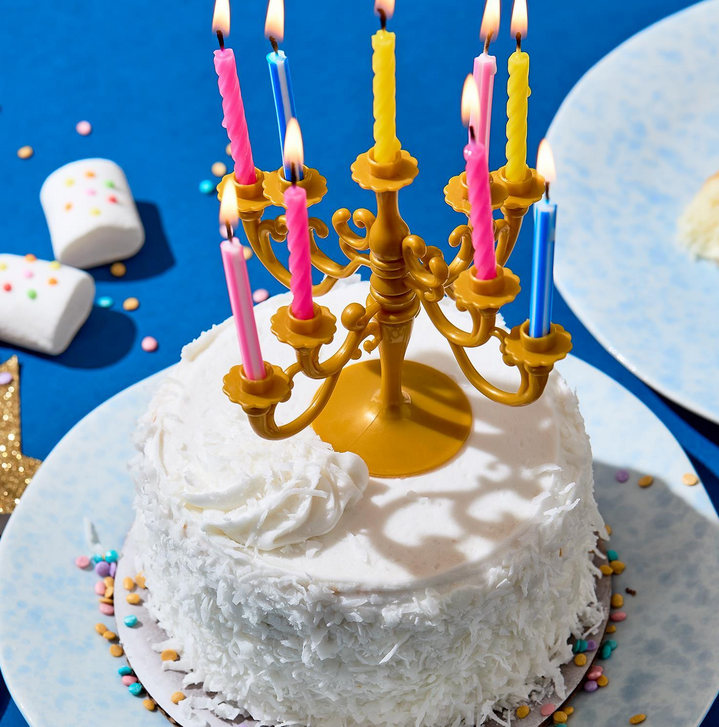 Two's Company Candelabra Cake Topper with Candles