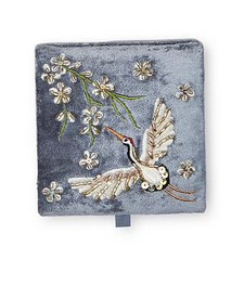 Two's Company Heron Embellished Multipurpose Box- Blue