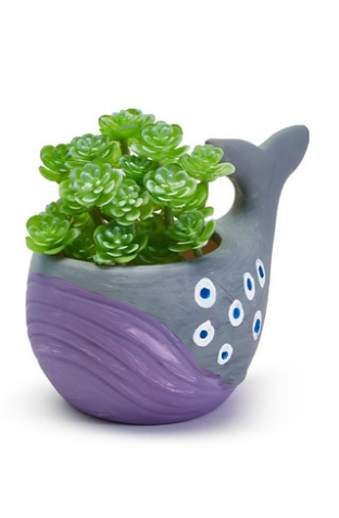 Two's Company Paint Your Own Sealife Planter Kit - Whale
