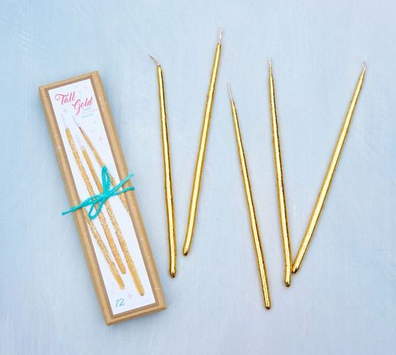 One Hundred 80 Degrees Gold Party Candle