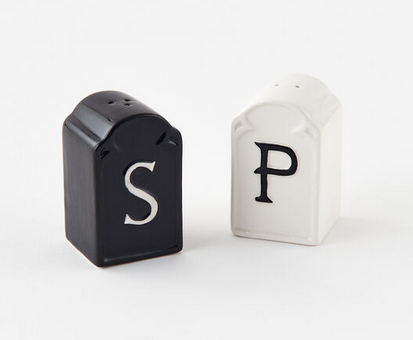 One Hundred 80 Degrees Gravestone Salt & Pepper Shakers