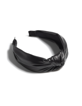 Shiraleah Knotted Faux Leather Headband - Black