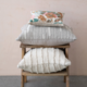 Creative Co-op 20" Woven Cotton Striped Pillow & Beige