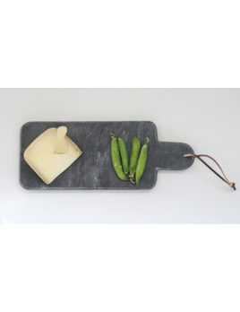 Creative Co-op Marble Cheese/Cutting Board with Handle