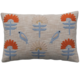 Creative Co-op Woven Cotton Lumbar Pillow w/ Birds & Flowers