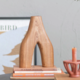 Creative Co-op Decorative Arched Wood Vase