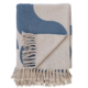 Bloomingville 60"L x 50"W Woven Recycled Cotton Blend Printed Throw w/ Abstract Design & Fringe