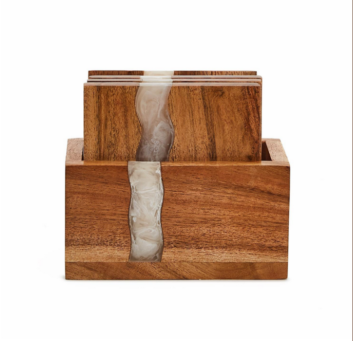 Two's Company Verglas S/4 Coasters with Holder