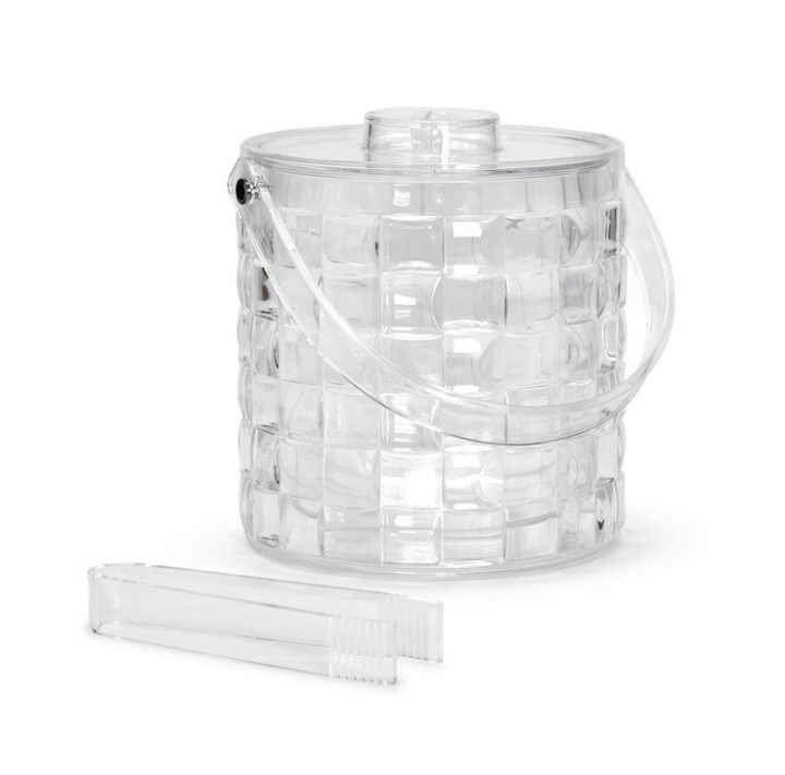 Two's Company Cubed Ice Bucket with Tongs