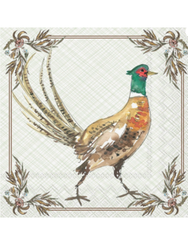 Boston International Paper Cocktail Napkins Pheasant Fall