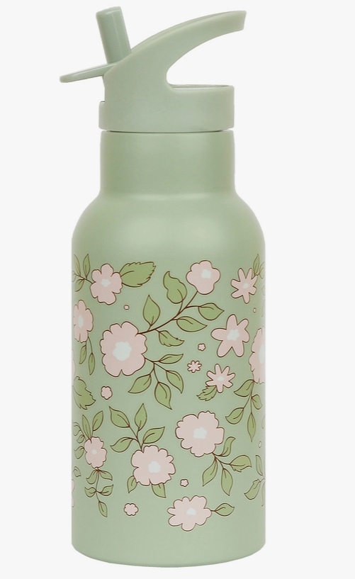 A Little Lovely Company Kids stainless steel drink/water bottle: Blossoms - sage