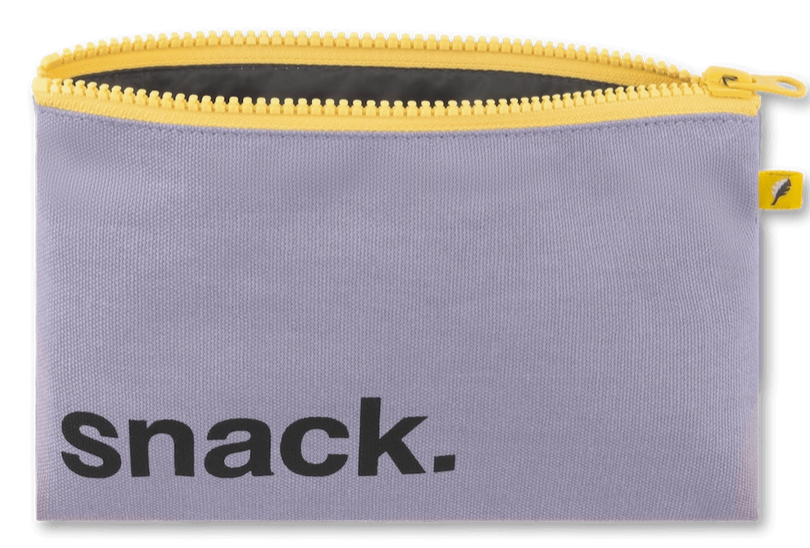 Fluf Zip Snack Bag 'Snack' -Lavender