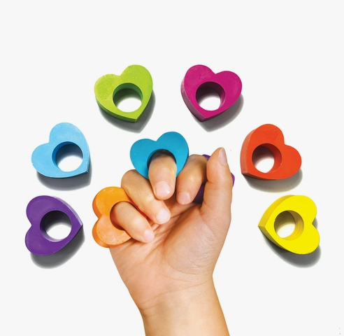 Heart Ring Crayons - Set of 6