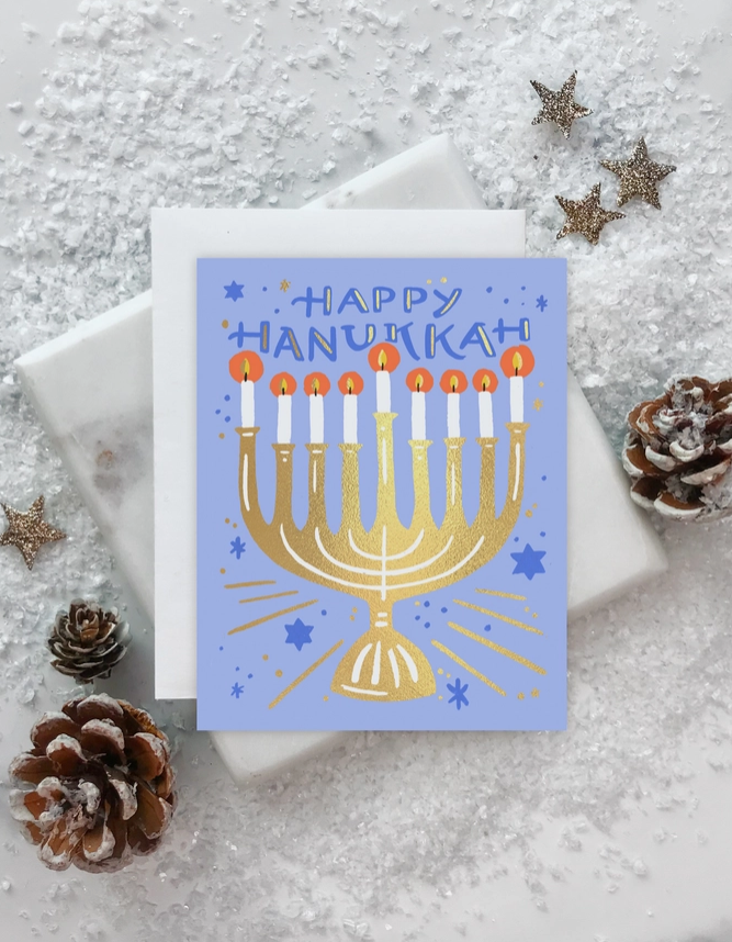 Idlewild Co. Starry Menorah Card