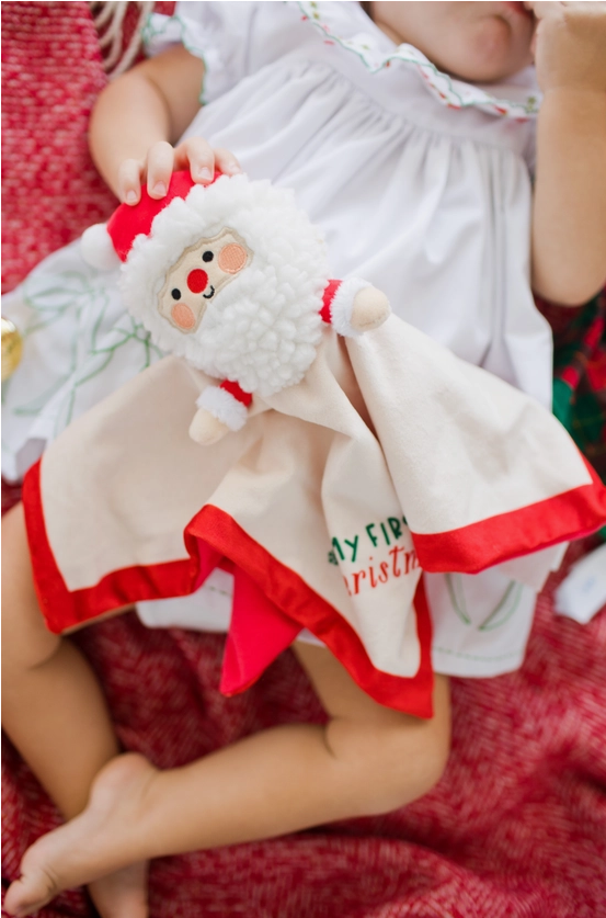 pearhead Baby's First Christmas Santa Snuggle Holiday Blanket
