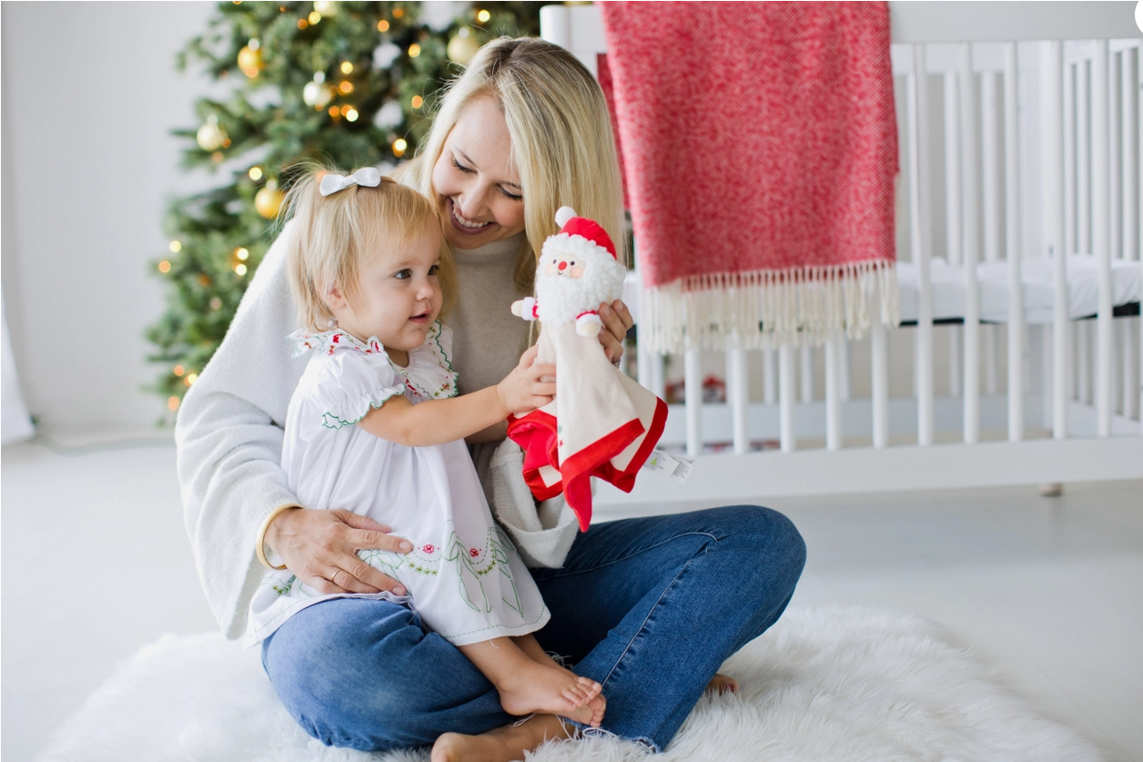 pearhead Baby's First Christmas Santa Snuggle Holiday Blanket